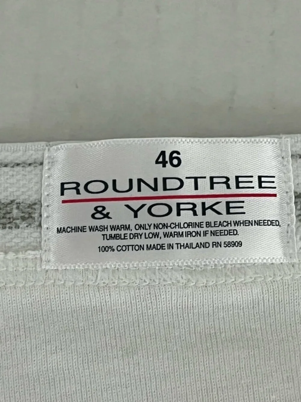 Roundtree & Yorke Men's 46 Full Cut White Briefs 100% Cotton 6 pr NWOT
